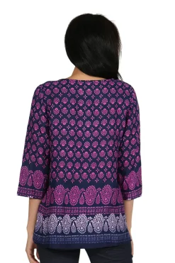 La Cera™ Tunica Con Estampado De Rayon