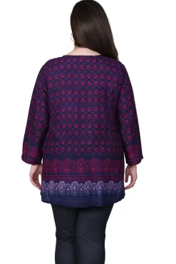 La Cera™ Tunica Con Estampado De Rayon De Talla Grande