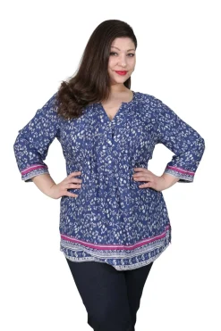 La Cera™ Tunica Con Estampado De Rayon De Talla Grande