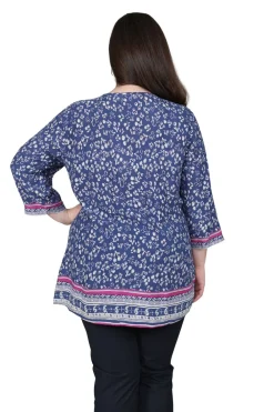 La Cera™ Tunica Con Estampado De Rayon De Talla Grande