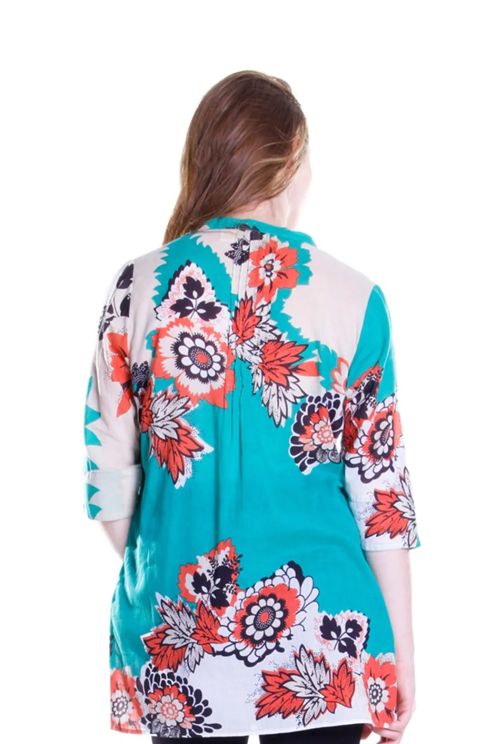 La Cera™ Tunica Con Estampado Floral Pop Art