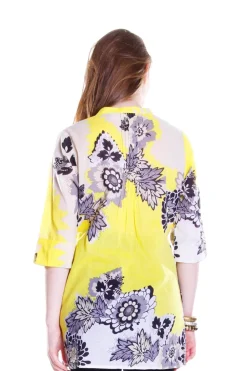 La Cera™ Tunica Con Estampado Floral Pop Art