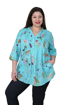 La Cera™ Tunica Con Estampado Nature At It'S Best De Talla Grande