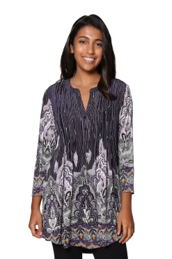 La Cera™ Tunica Con Estampado Paisley Empire De La Cera
