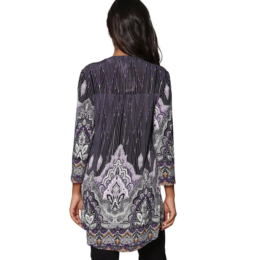 La Cera™ Tunica Con Estampado Paisley Empire De La Cera