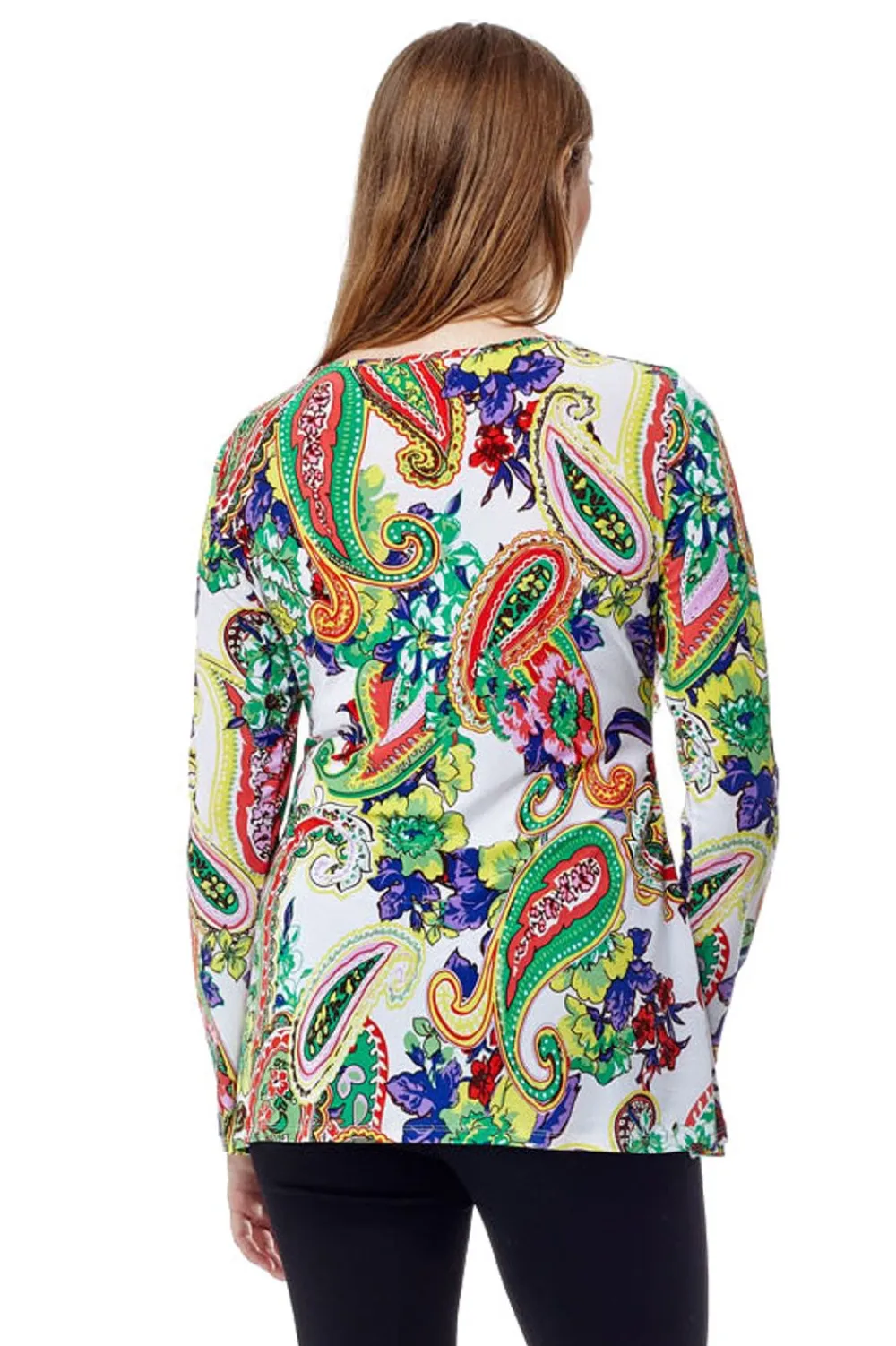 La Cera™ Tunica Cruzada Con Estampado De Cachemira