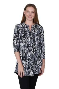 La Cera™ Tunica Estampado Midnight Blooms La Cera