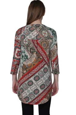 La Cera™ Tunica Persa Estampado Paisley La Cera