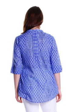 La Cera™ Tunica Plisada Paisley