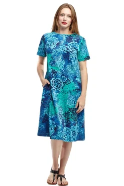 La Cera™ Vestido Acampanado Con Estampado Floral La Cera