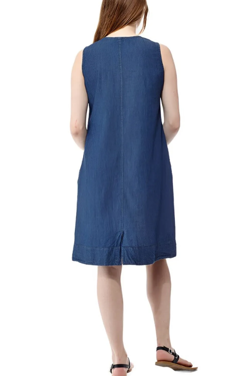 La Cera™ Vestido Bordado Con Canesu Sin Mangas La Cera