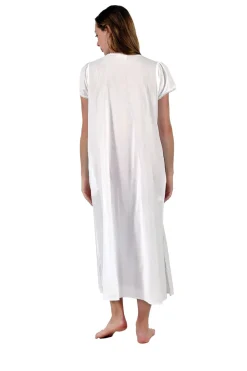 La Cera™ Vestido Con Apliques De Encaje 100% Algodon La Cera