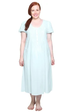 La Cera™ Vestido Con Apliques De Encaje 100% Algodon De Talla Grande La Cera