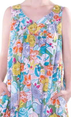 La Cera™ Vestido Con Cuello Redondo Y Estampado De Cachemira Con Bolsillos