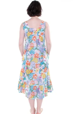 La Cera™ Vestido Con Cuello Redondo Y Estampado De Cachemira Con Bolsillos