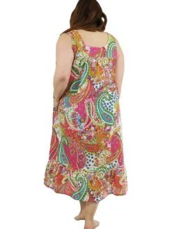 La Cera™ Vestido Con Escote Corazon Y Estampado Vibrante Con Bolsillos - Tallas
