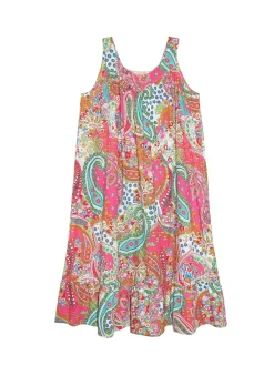 La Cera™ Vestido Con Escote Corazon Y Estampado Vibrante Con Bolsillos - Tallas
