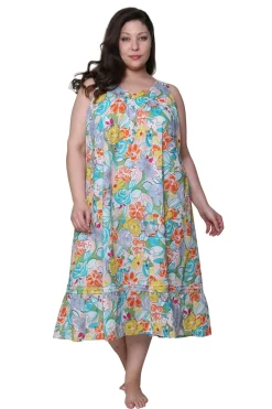 La Cera™ Vestido Con Escote Corazon Y Estampado Vibrante Con Bolsillos - Tallas
