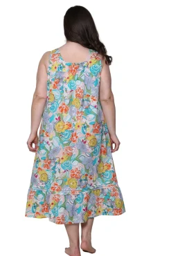 La Cera™ Vestido Con Escote Corazon Y Estampado Vibrante Con Bolsillos - Tallas