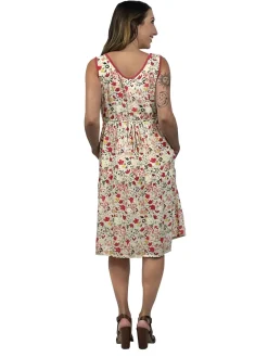 La Cera™ Vestido Con Estampado De Rayon A Capas De La Cera