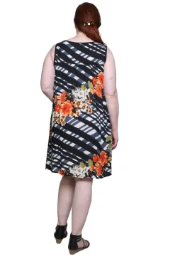 La Cera™ Vestido Con Estampado Geometrico Y Canesu De Crochet De Talla Grande