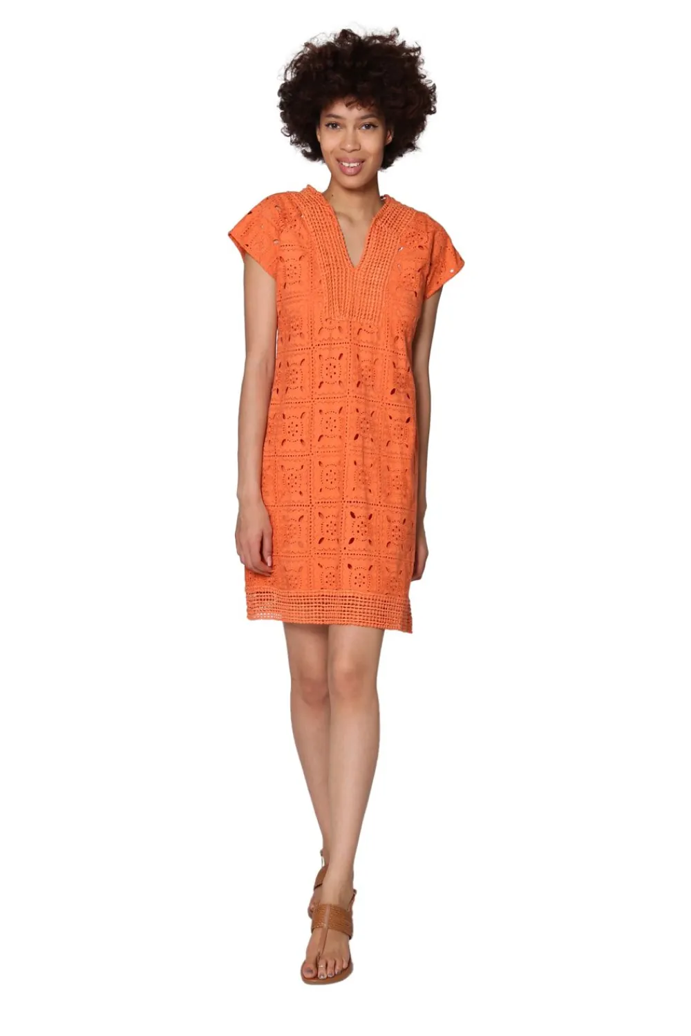 La Cera™ Vestido Con Mangas Japonesas Y Encaje Con Medallones De La Cera