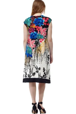 La Cera™ Vestido Con Parte Delantera Cruzada Y Estampado Ple De La Cera