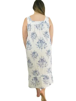 La Cera™ Vestido Con Volantes Y Ribete De Encaje 100% Algodon De Talla Grande -