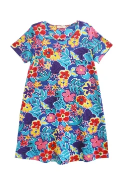 La Cera™ Vestido Corto De Punto De Algodon De Manga Corta De Talla Grande