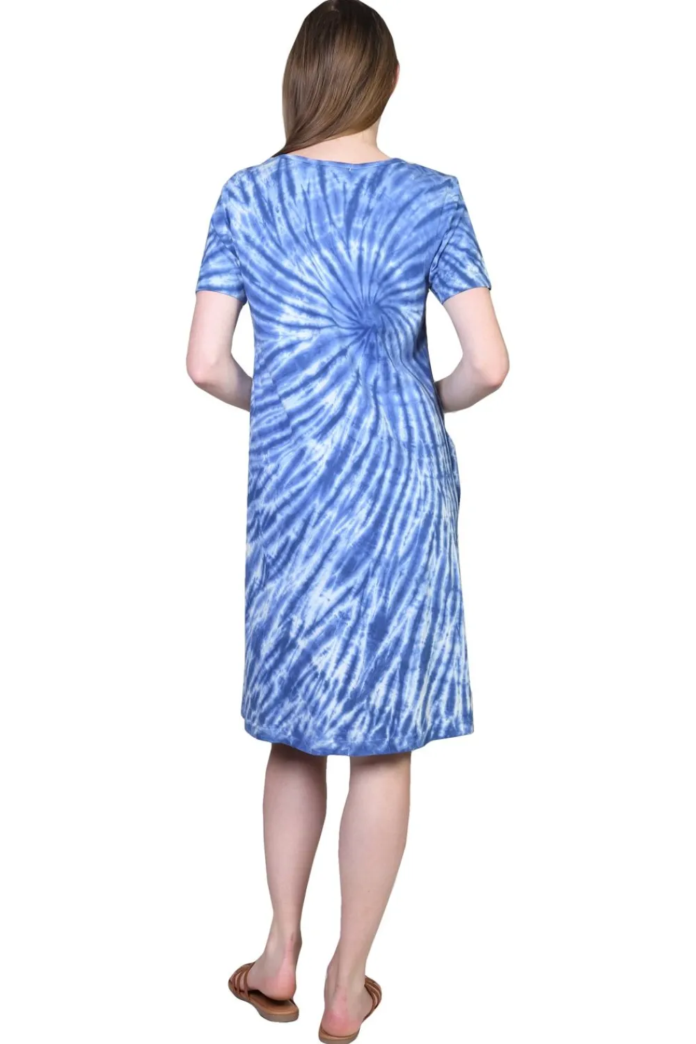 La Cera™ Vestido De Manga Corta Con Efecto Tie-Dye La Cera