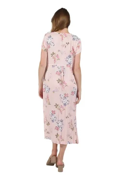 La Cera™ Vestido De Manga Corta Con Botones En La Parte Delantera La Cera