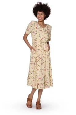 La Cera™ Vestido De Manga Corta Con Botones En La Parte Delantera La Cera De Ta