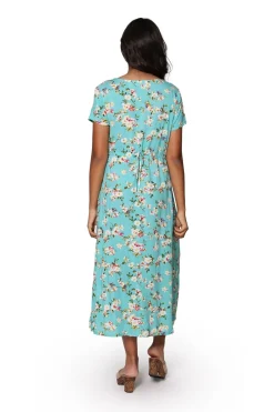 La Cera™ Vestido De Manga Corta Con Botones En La Parte Delantera La Cera De Ta