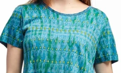 La Cera™ Vestido De Manga Corta Con Estampado De Cachemira Novedad De La Cera