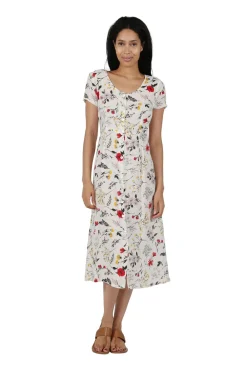 La Cera™ Vestido De Manga Corta Con Botones En La Parte Delantera La Cera