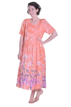 La Cera™ Vestido De Manga Corta Con Botones En La Parte Delantera La Cera