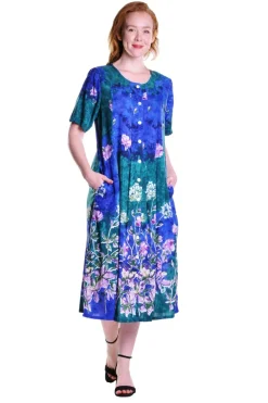 La Cera™ Vestido De Manga Corta Con Botones En La Parte Delantera La Cera