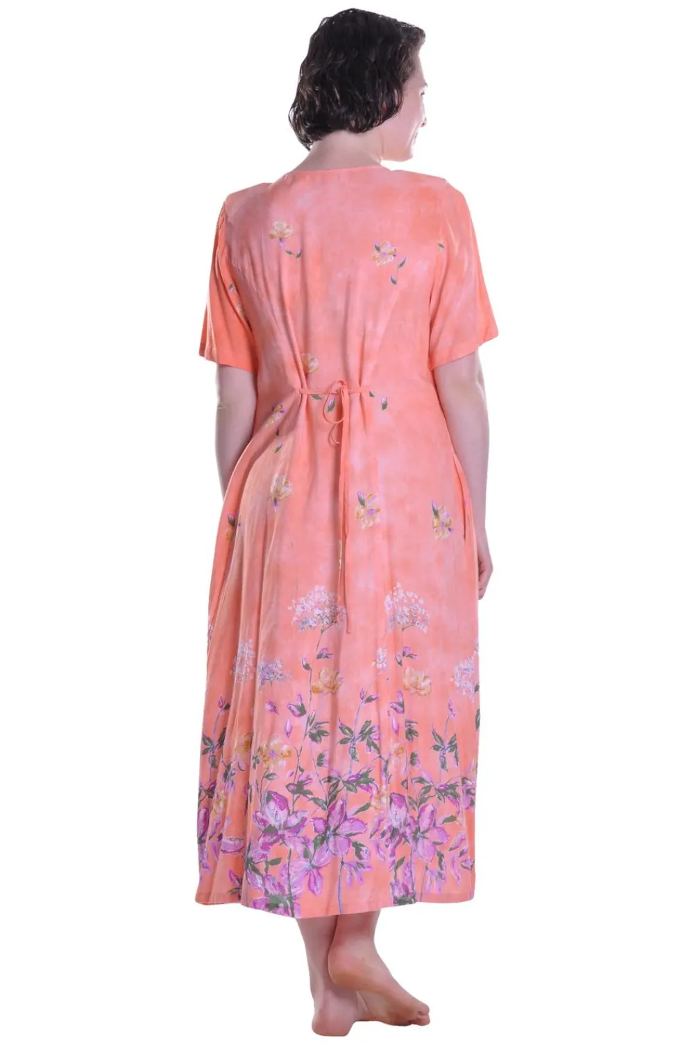 La Cera™ Vestido De Manga Corta Con Botones En La Parte Delantera La Cera