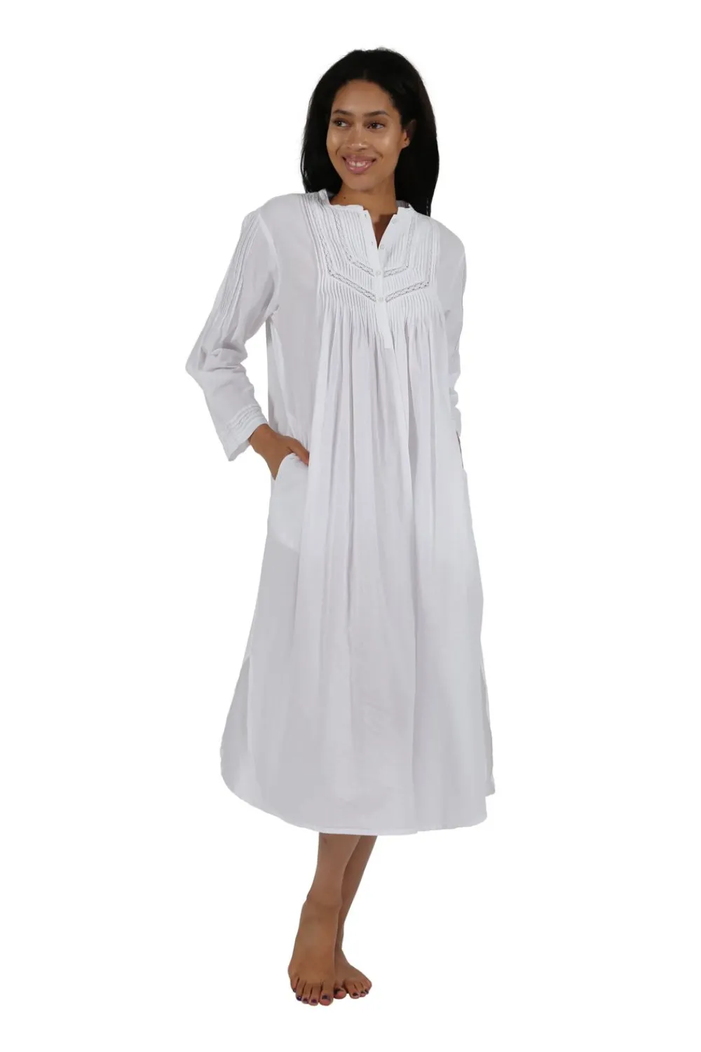 La Cera™ Vestido De Manga Larga 100% Algodon