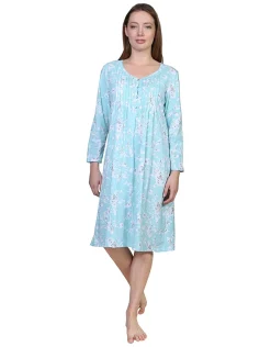La Cera™ Vestido De Punto De Algodon Con Estampado Floral La Cera