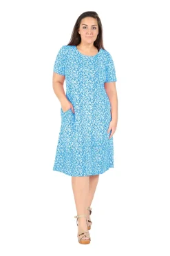 La Cera™ Vestido De Punto Evase De Talla Grande La Cera