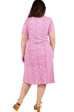 La Cera™ Vestido De Punto Evase De Talla Grande La Cera