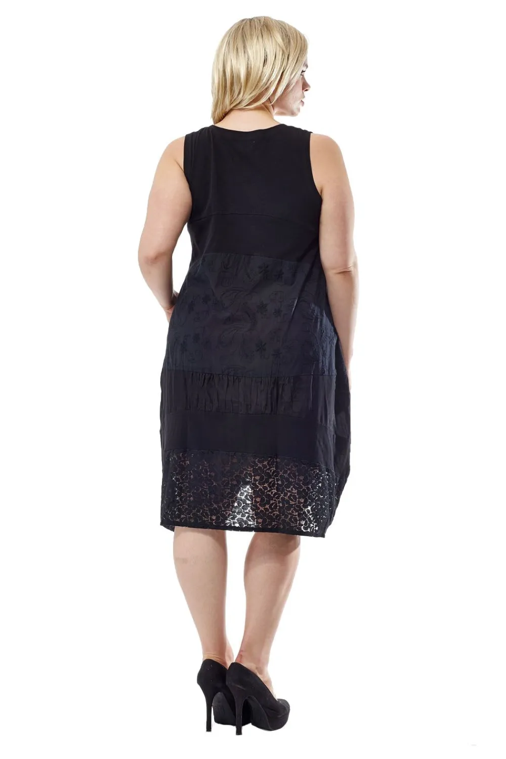 La Cera™ Vestido De Punto Sin Mangas De Talla Grande La Cera