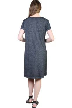 La Cera™ Vestido De Punto Suave Y Flexible De Talla Grande Con Ribete De Encaje