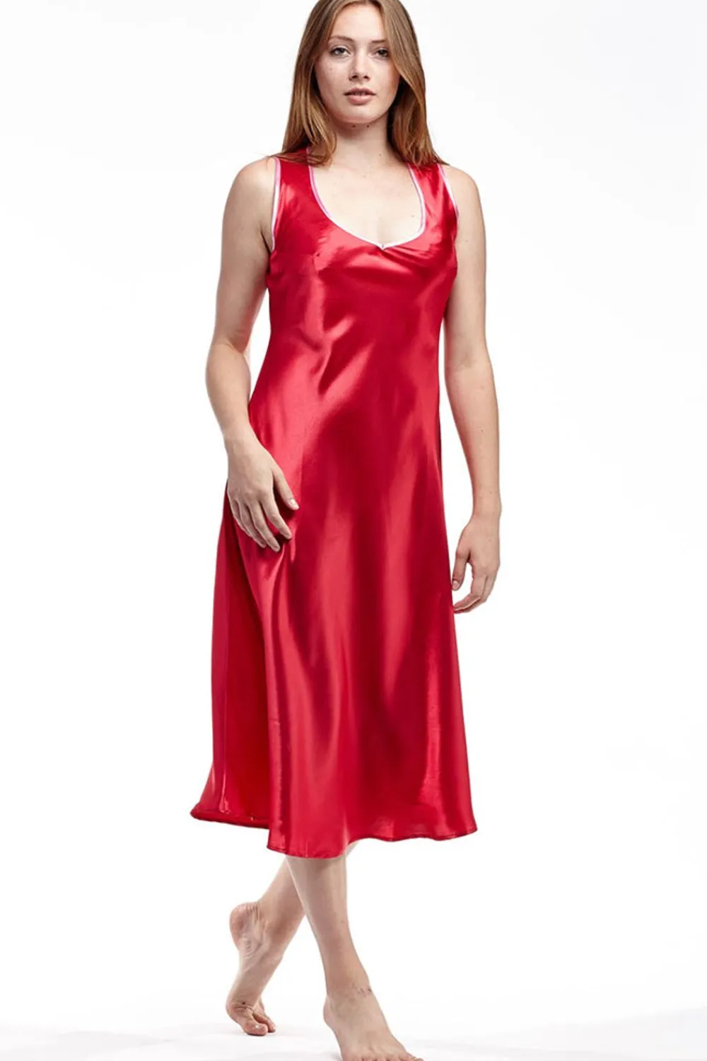 La Cera™ Vestido De Raso