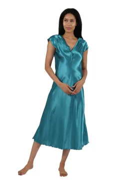 La Cera™ Vestido De Raso Con Mangas Japonesas
