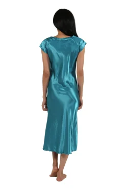 La Cera™ Vestido De Raso Con Mangas Japonesas