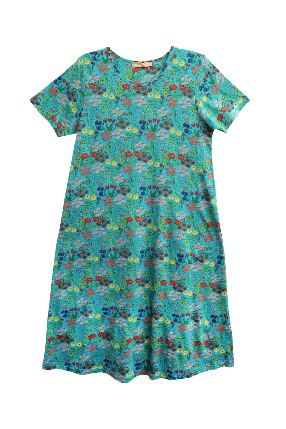 La Cera™ Vestido De Talla Grande De Punto De Jersey De Algodon Con Estampado Ac