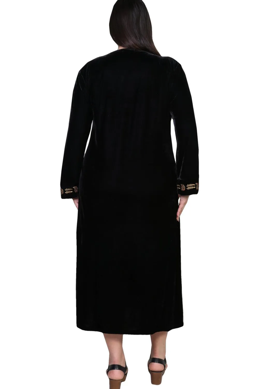 La Cera™ Vestido De Terciopelo La Cera Talla Grande