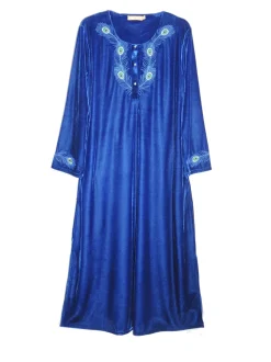 La Cera™ Vestido De Terciopelo La Cera Talla Grande